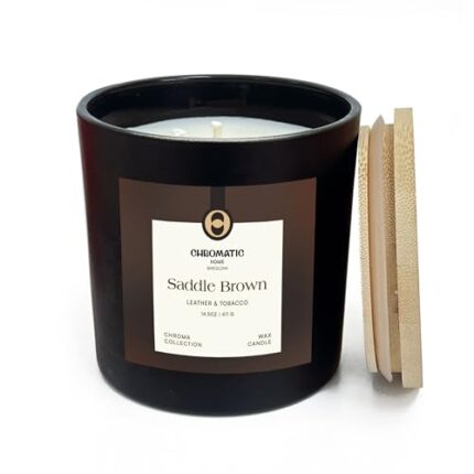 Duurzame Kaars met Leer en Tabak