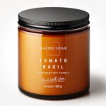 Handgemaakte Sojawaskaars met Tomaat en Basilicum