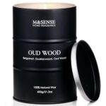 M&SENSE Oud Houten Geurkaars 600g