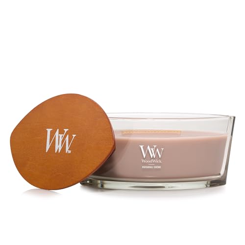 WoodWick Geurkaars Patchouli Crème Ellipse